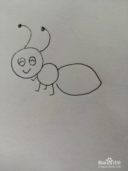 可爱的小蚂蚁怎么画