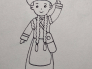少数民族服饰简笔画-如何画普米族卡通儿童画