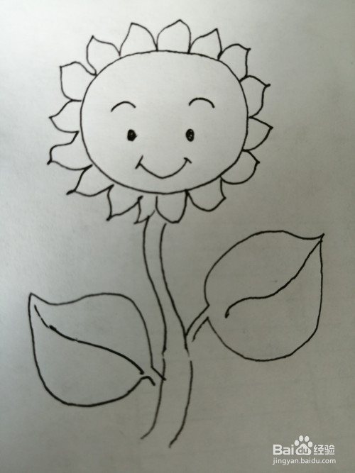 漂亮的向日葵怎么画