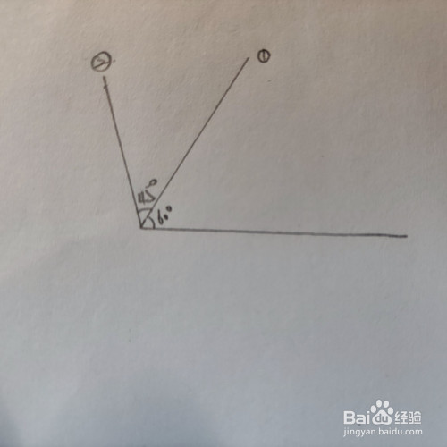 用一副三角尺怎么画出105度的角