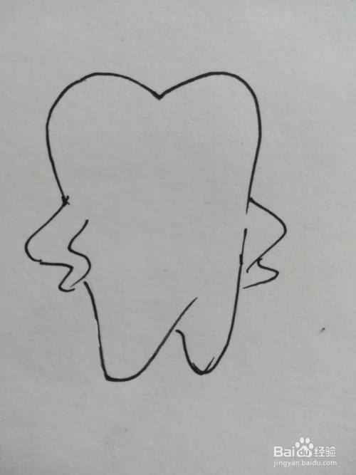 怎么画卡通牙齿