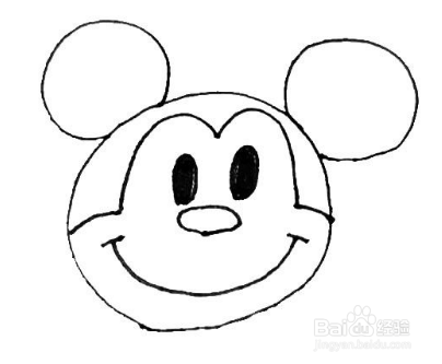 怎么画可爱的米老鼠米奇简笔画