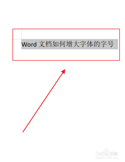 word文档怎么增大字号