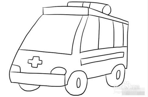 救护车简笔画的画法