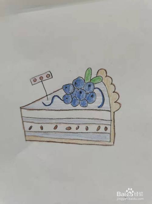 蓝莓蛋糕怎么画