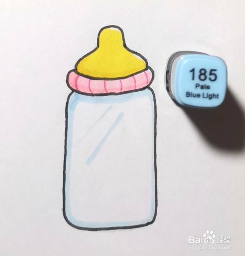 画一个可爱的小奶瓶