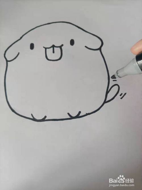 小黄狗的简笔画怎么画?