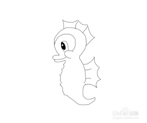 可爱的小海马如何画