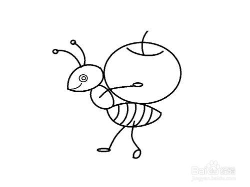 背着苹果的蚂蚁怎么画