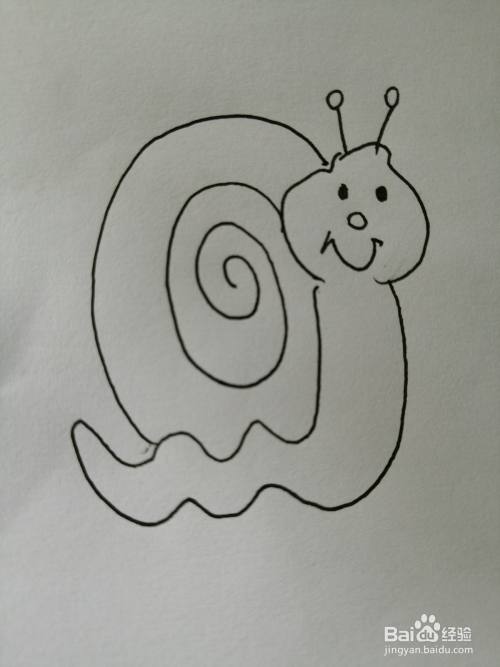 可爱的小蜗牛怎么画