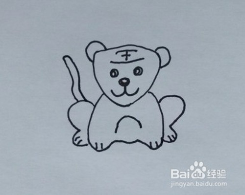 幼儿简笔画:如何一步一步画一头可爱的小老虎