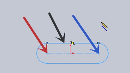 solidworks草图如何快速画长圆形