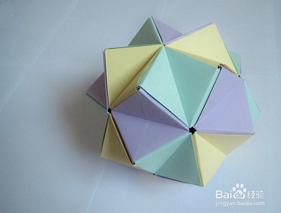 纸球的折法 组合立体纸球的折纸教程图解