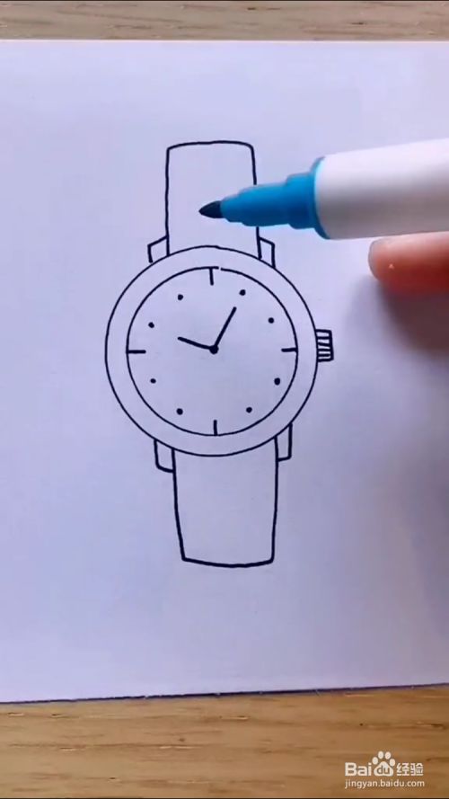 手工/爱好 书画/音乐5 再画出手表上的螺丝,如下图所示.