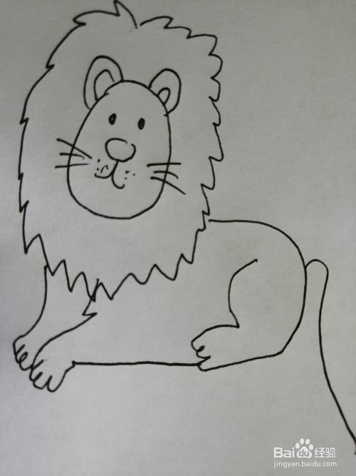 可爱的小狮子怎么画