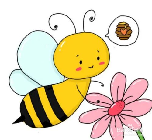 小蜜蜂采蜜怎么画