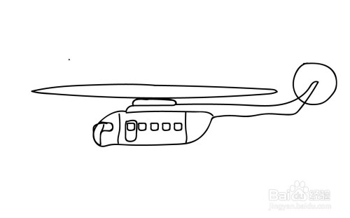 怎么画直升飞机的卡通画