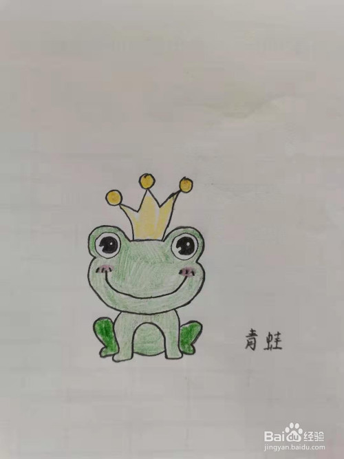 最后,涂上喜欢的颜色,这么简单小青蛙简笔画,你学会了吗?