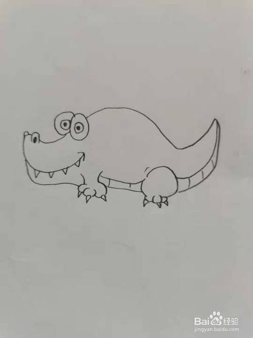 超简单的鳄鱼怎么画