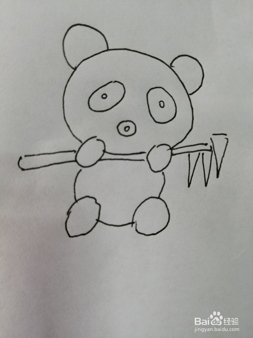 爱吃竹子的小熊猫怎么画