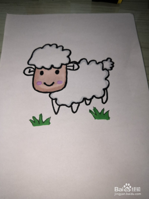 小绵羊的简笔画法