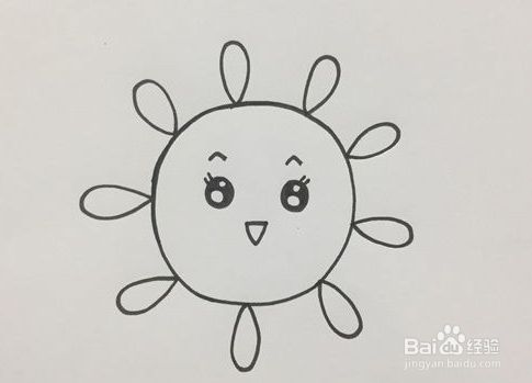太阳的简笔画怎么画