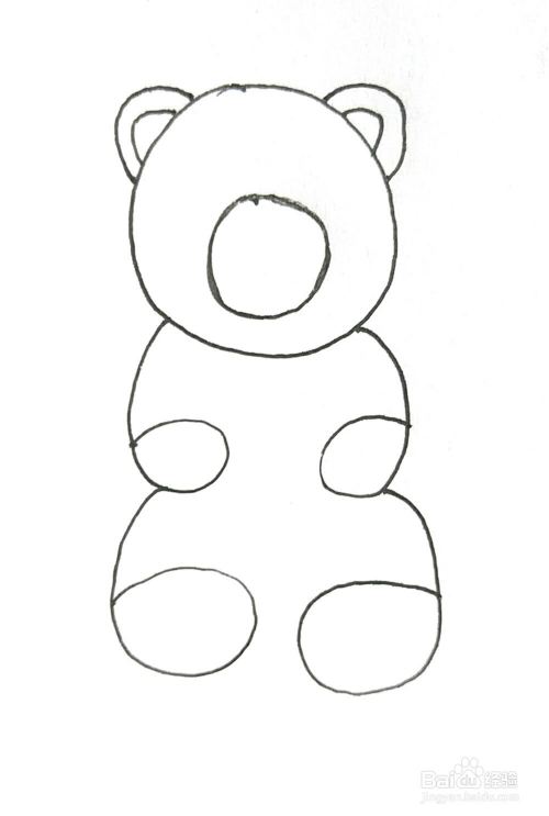 用数字0 6画可爱的小熊简笔画 创意简笔画怎么画