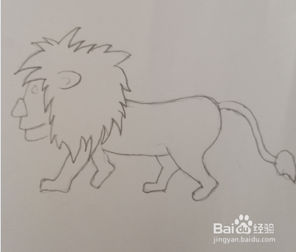 彩色简笔画狮子的画法