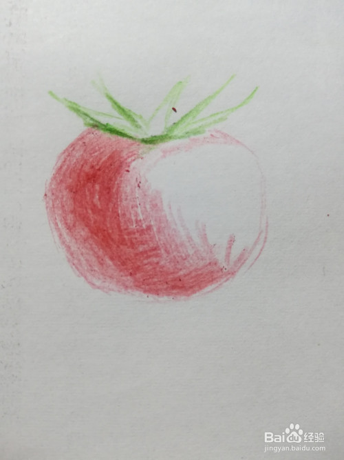 怎怎样画彩铅西红柿