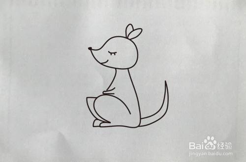 【简笔画】袋鼠的画法