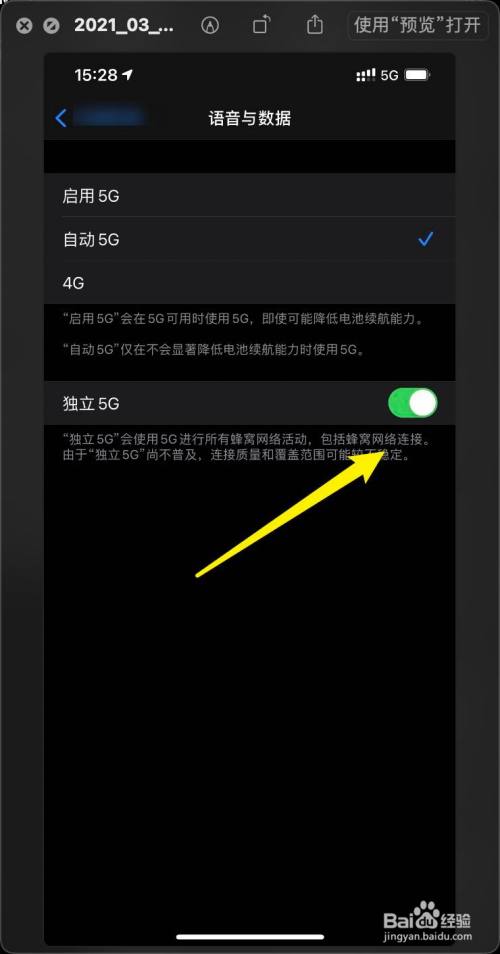 iphone12promax怎么把副号独立5g关闭