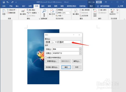 word中给图片添加题注