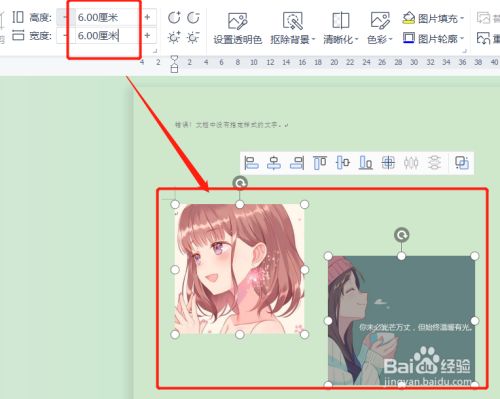 word图片怎么统一调整大小