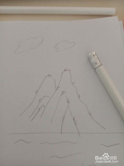 如何画高耸的大山