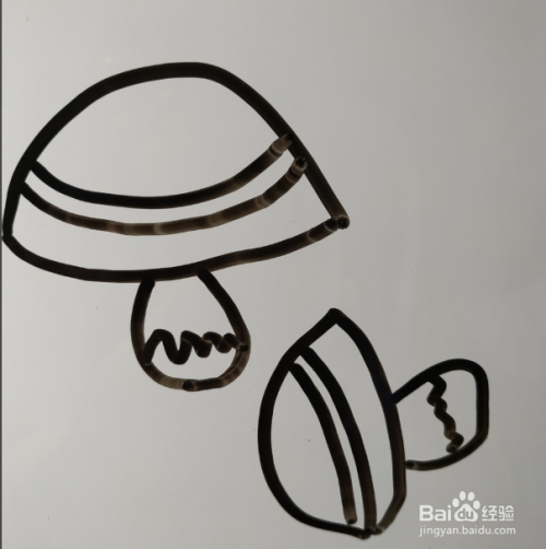 如何画蘑菇的儿童画?