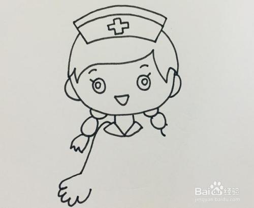 卡通护士的怎么画