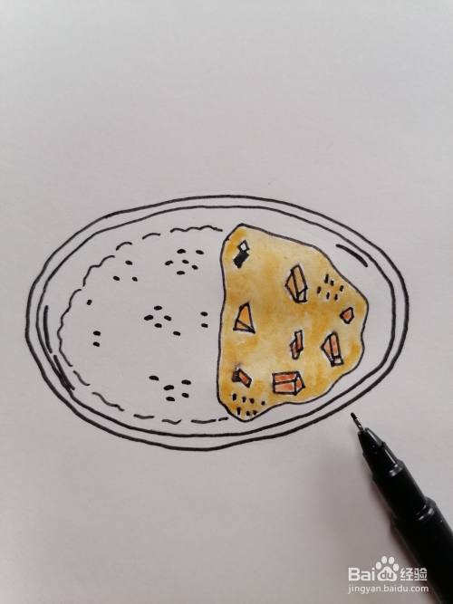 咖喱饭怎么画简单好看