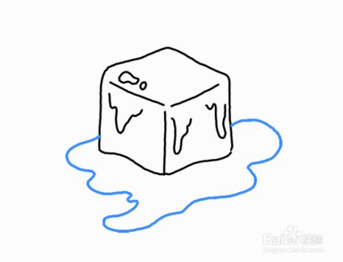 如何画一个正在融化的冰块