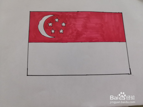 新加坡国旗简笔画