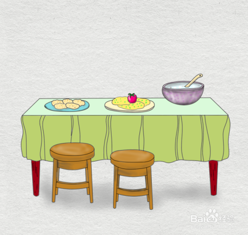 简笔画--餐桌的简笔画法