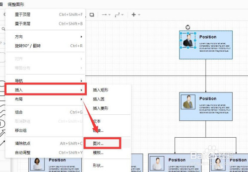 的流程图,加上了3d效果,如下所示: 9 其实,针对组织结构图的绘制方法