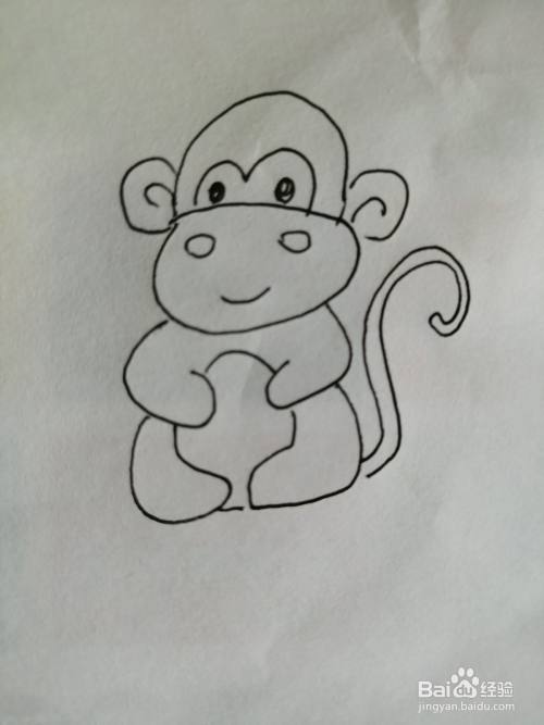 可爱的小猴子怎么画