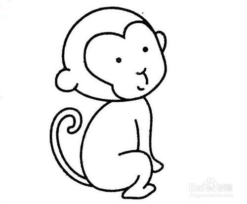 小猴子的简笔画怎么画呢