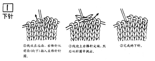 依次往中间两针上针 然后是八字花(上图针法中的右上交叉和左上交叉)