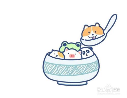 萌宠汤圆的儿童卡通简笔画教程