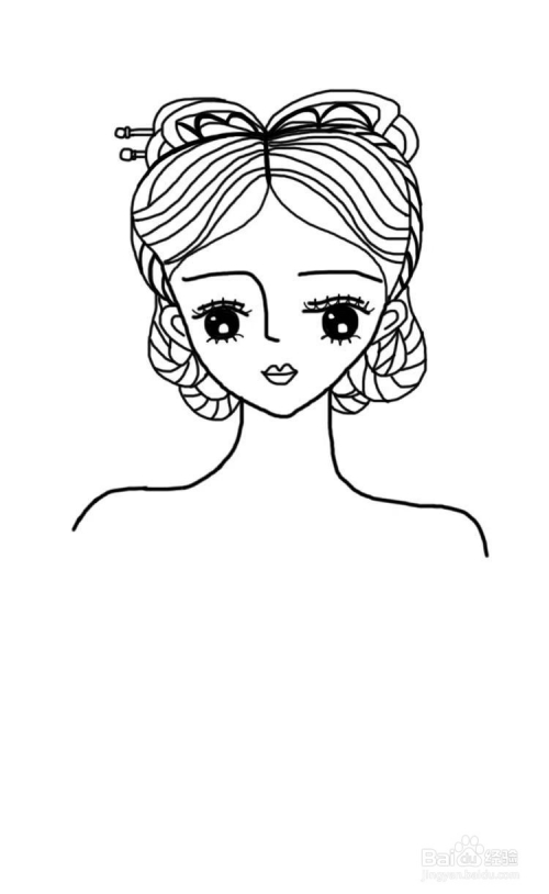 简笔画教程之古代女子