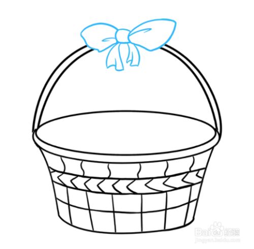 如何绘制装满彩蛋的篮子