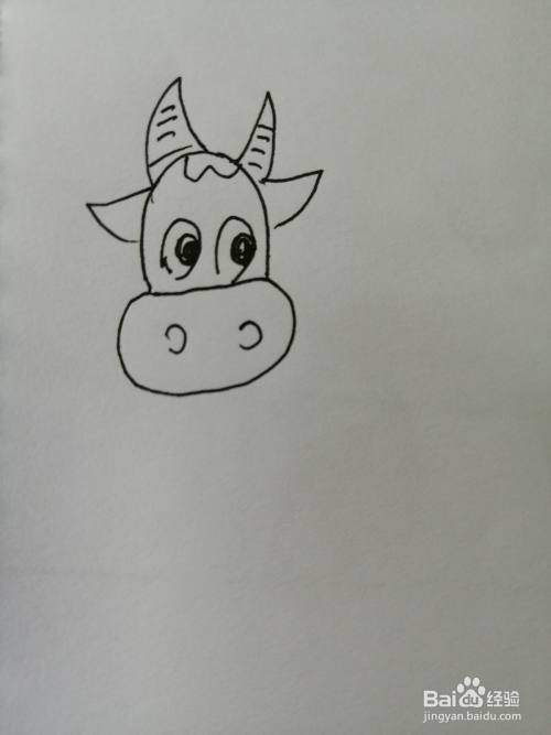 可爱的小牛怎么画