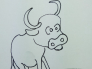 怎样画简笔画"一头小牛"?