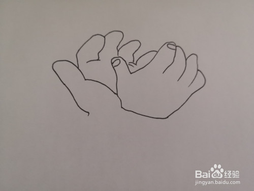画完双手的手指.